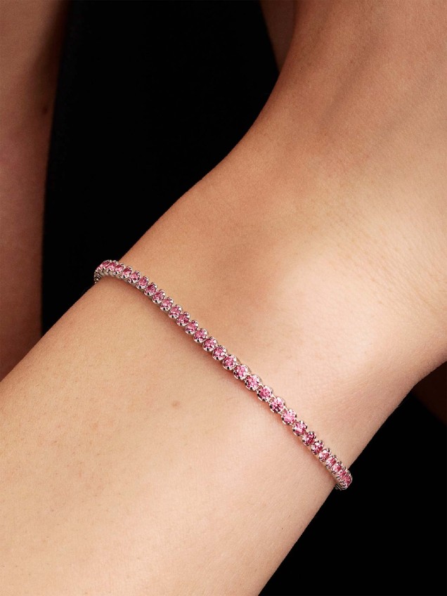 Pulseira de T�nis Pequena Rosa