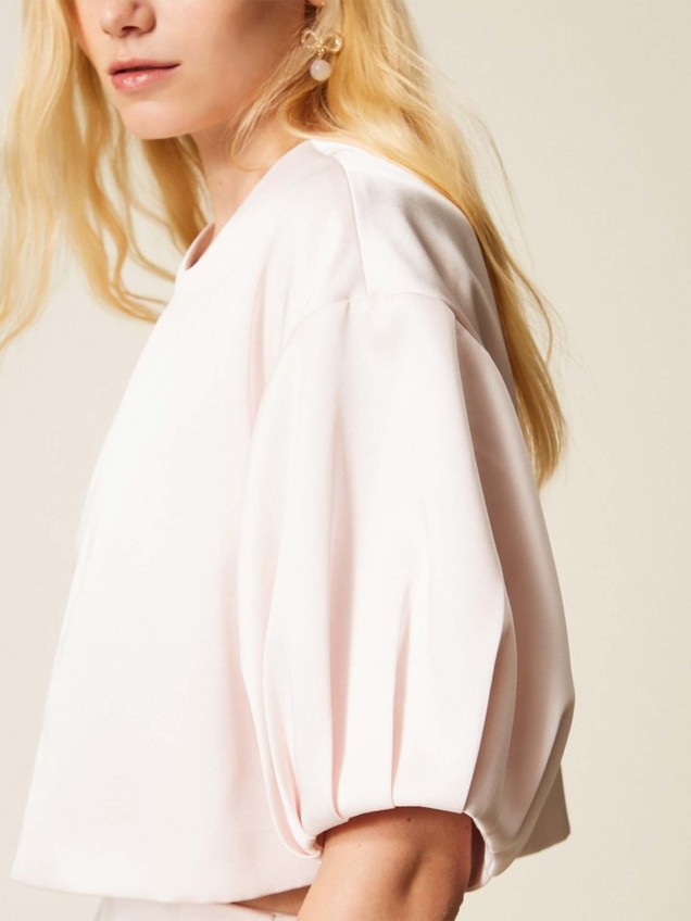 Casaco Curto com Manga Balão