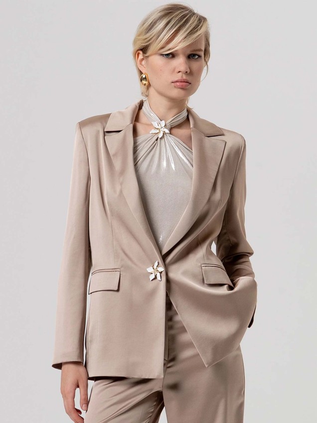 Blazer Oversized de Cetim