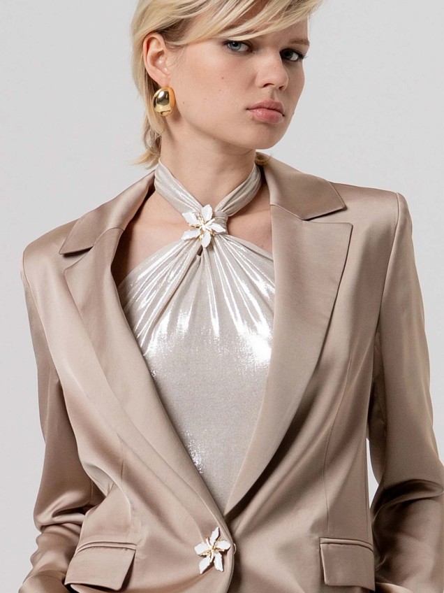 Blazer Oversized de Cetim