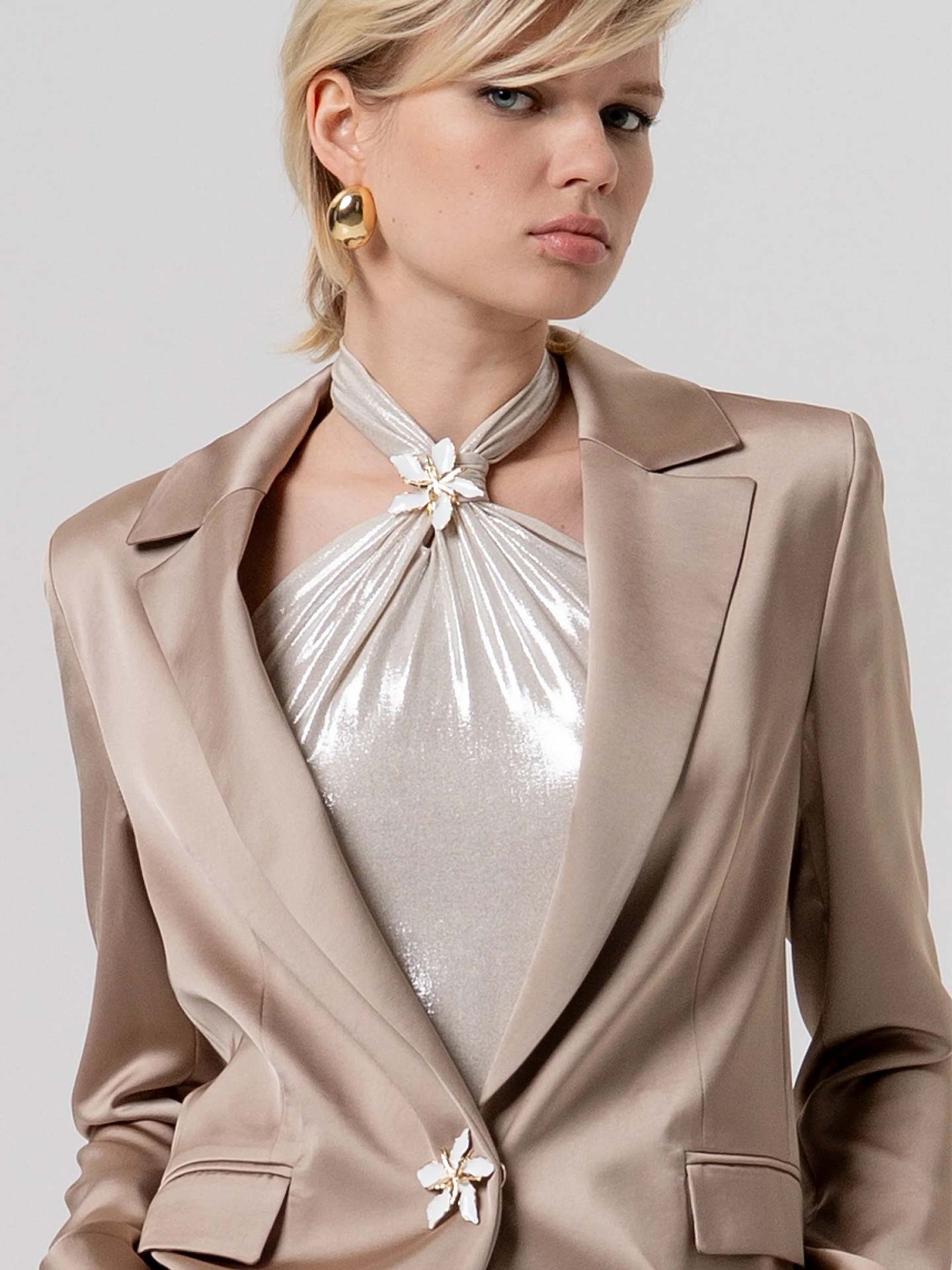 Blazer Oversized de Cetim