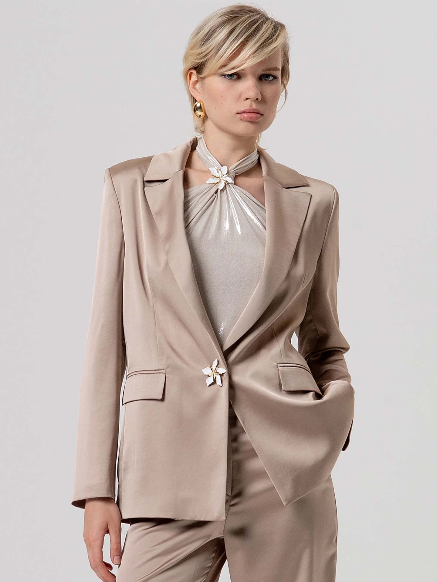 Blazer Oversized de Cetim