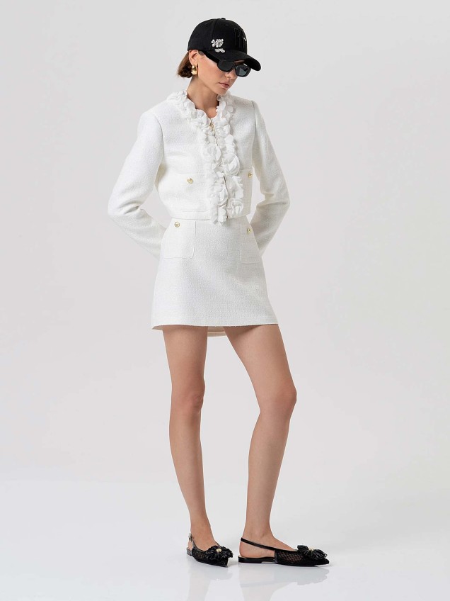 Casaco Curto de Tweed