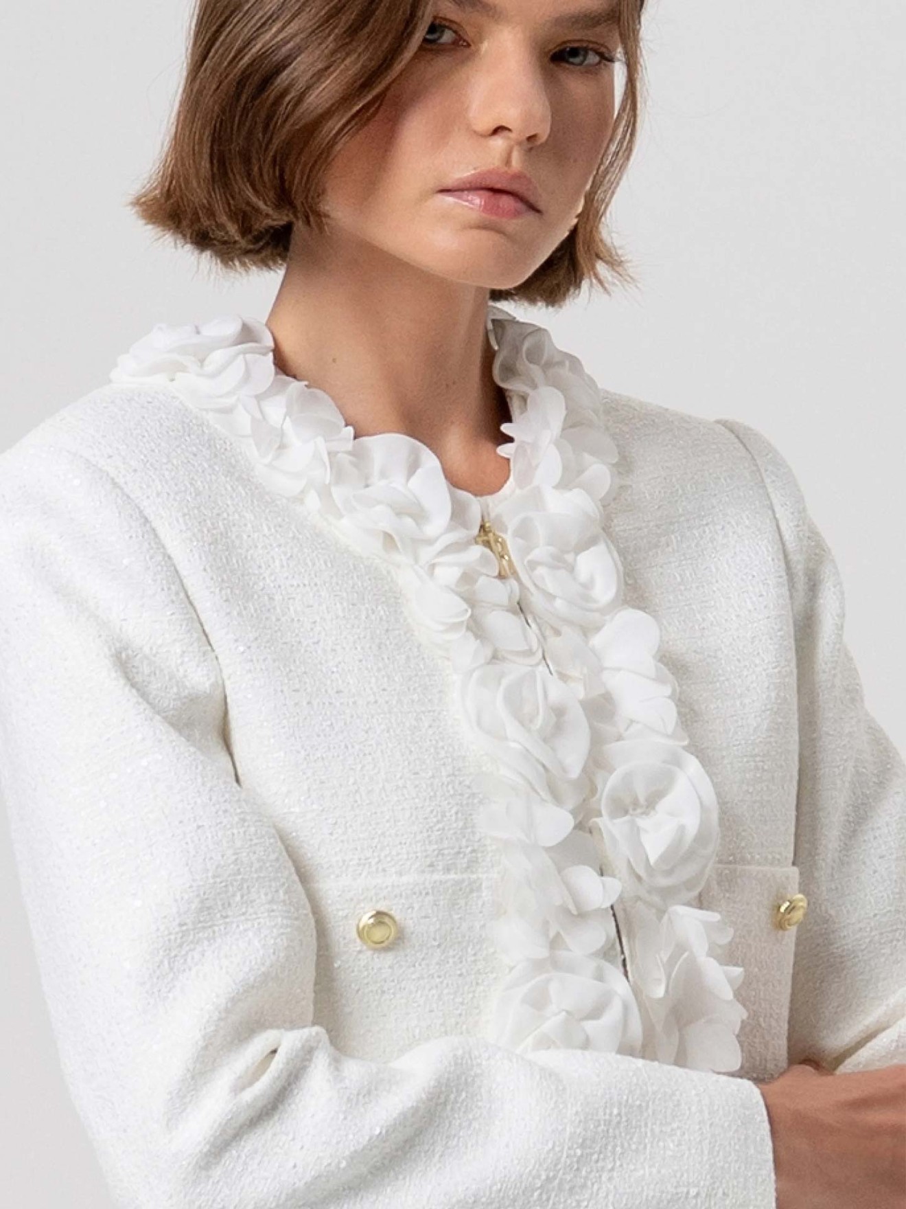 Casaco Curto de Tweed