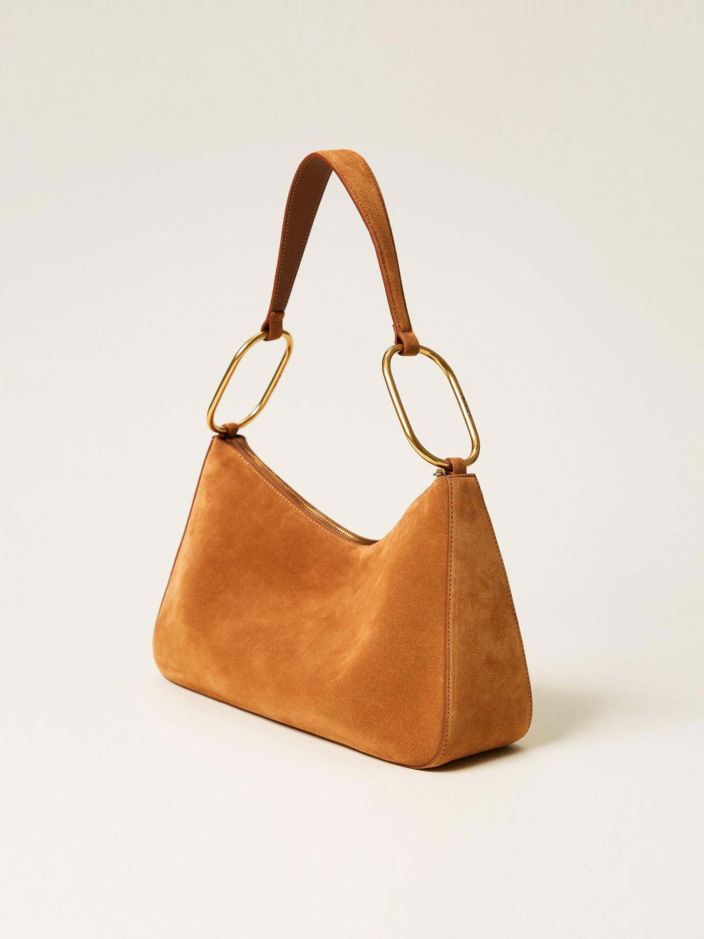 Mala de Ombro Hobo Liliane Média em Camurça