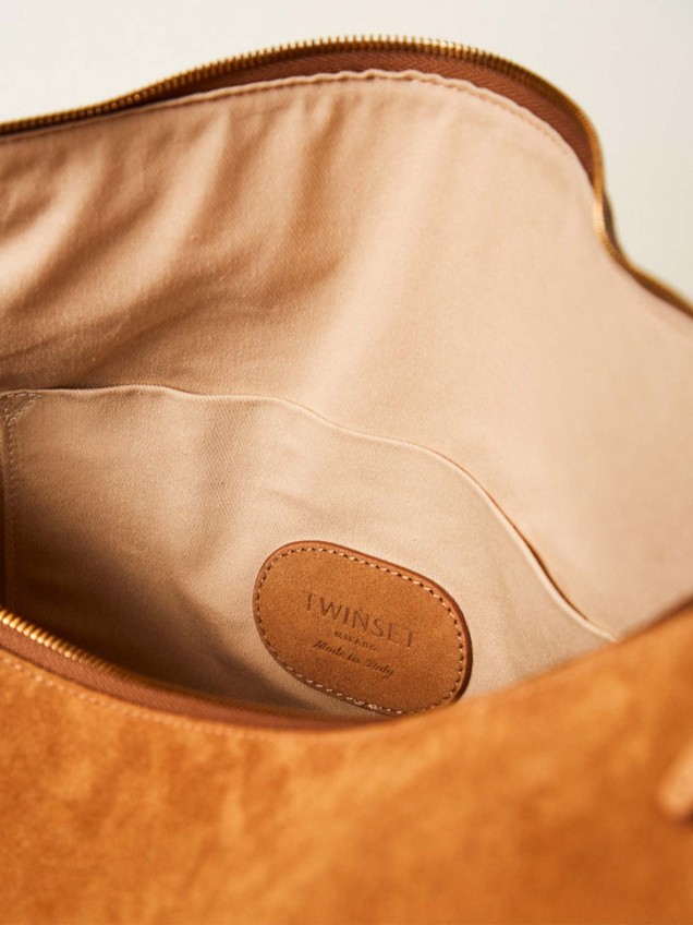 Mala de Ombro Hobo em Camurça