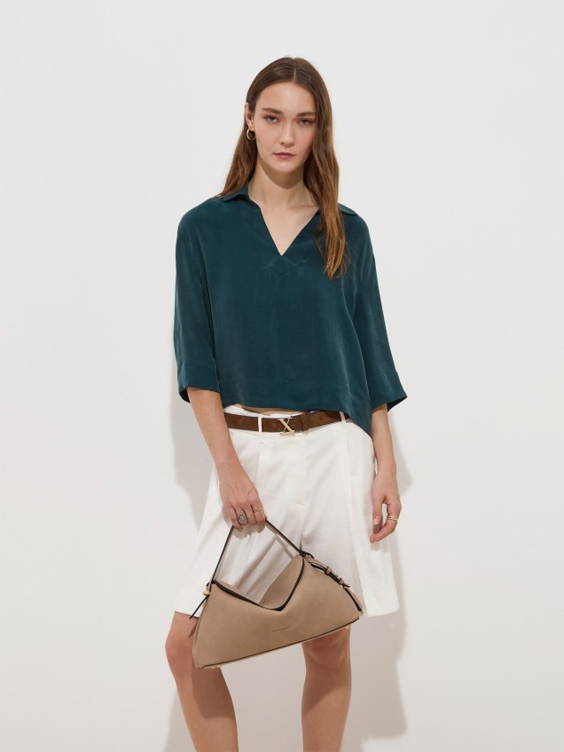 T�nica Fluida com Manga 3/4