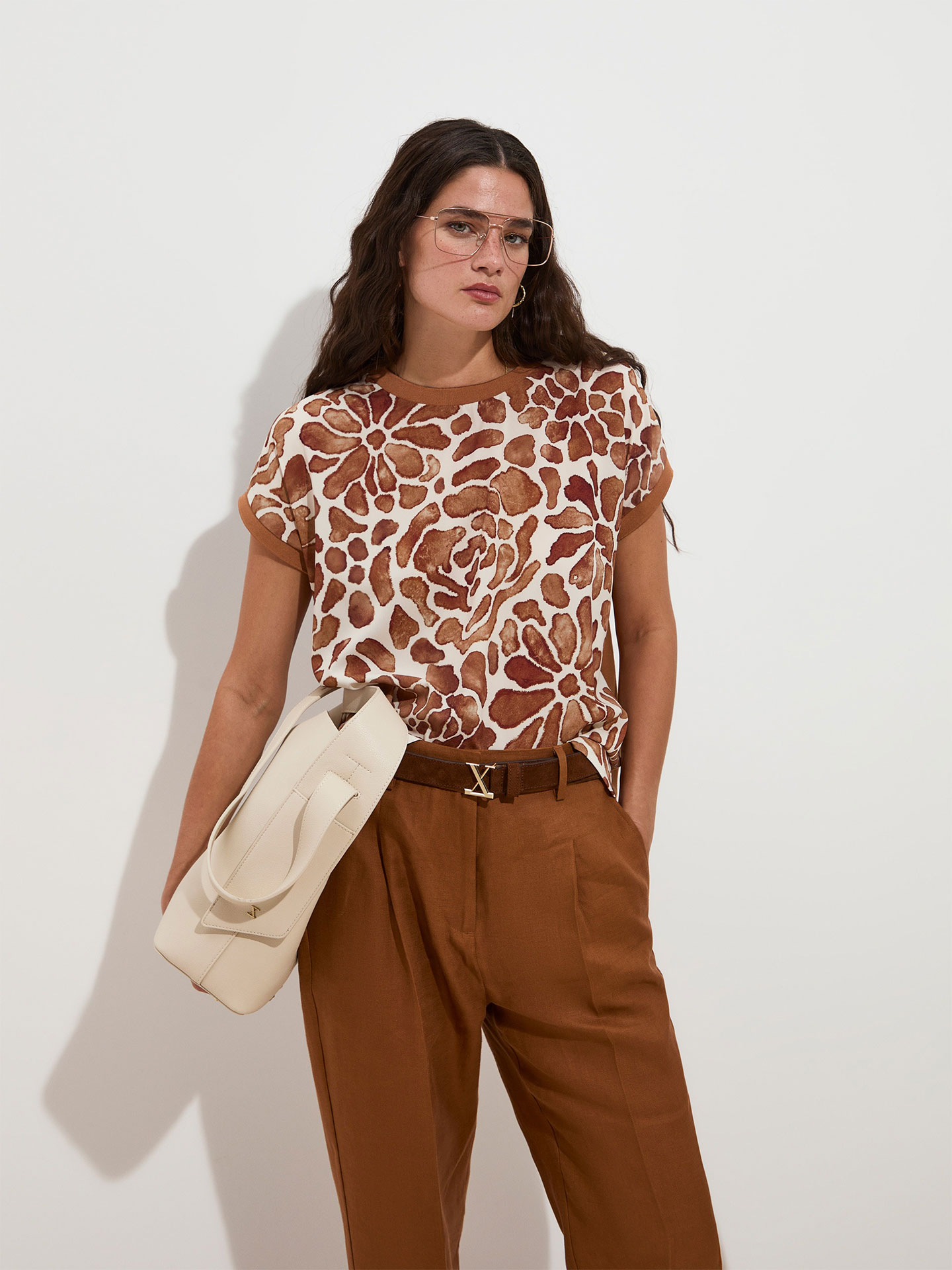 T-shirt com Estampado Floral