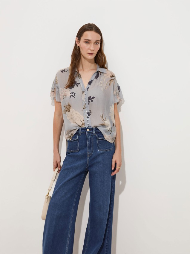 Blusa com Estampado Floral