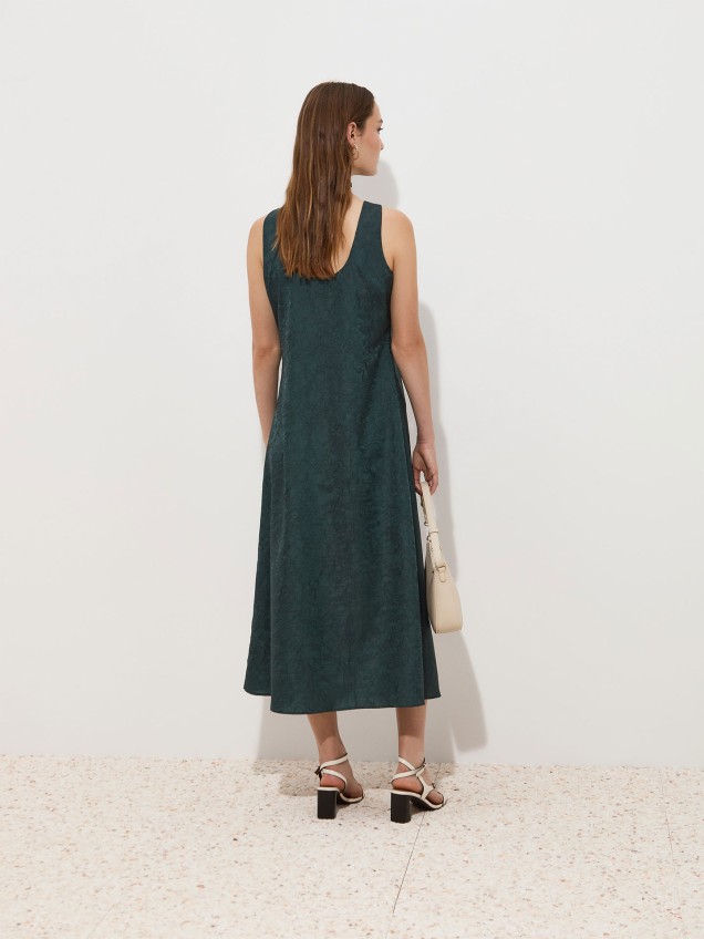 Vestido de Festa Midi com Atilho Floral