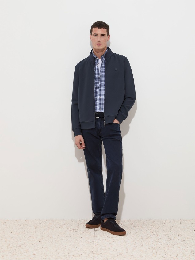 Casaco de Malha com Gola Subida