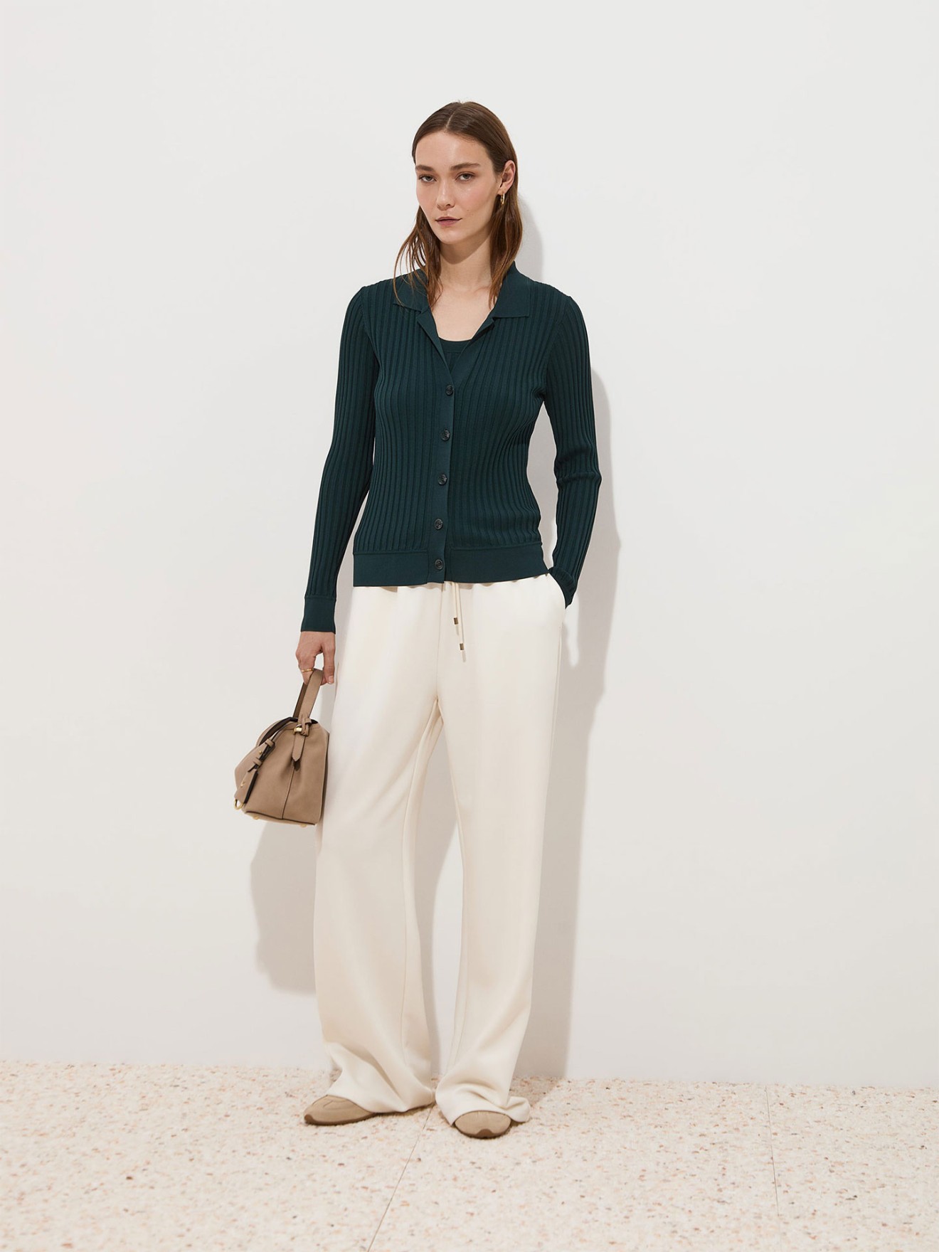 Casaco de Malha Canelada