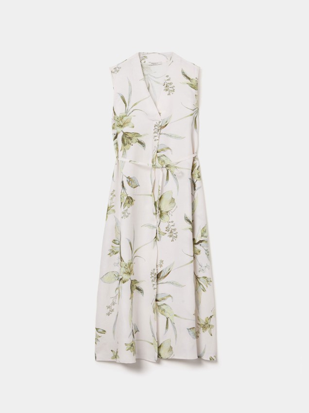 Vestido Midi com Padrão