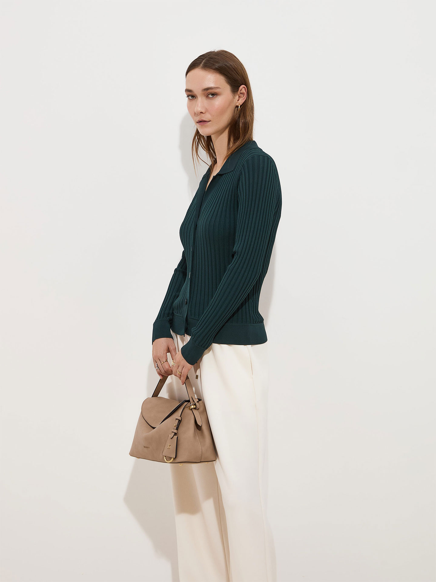 Casaco de Malha Canelada