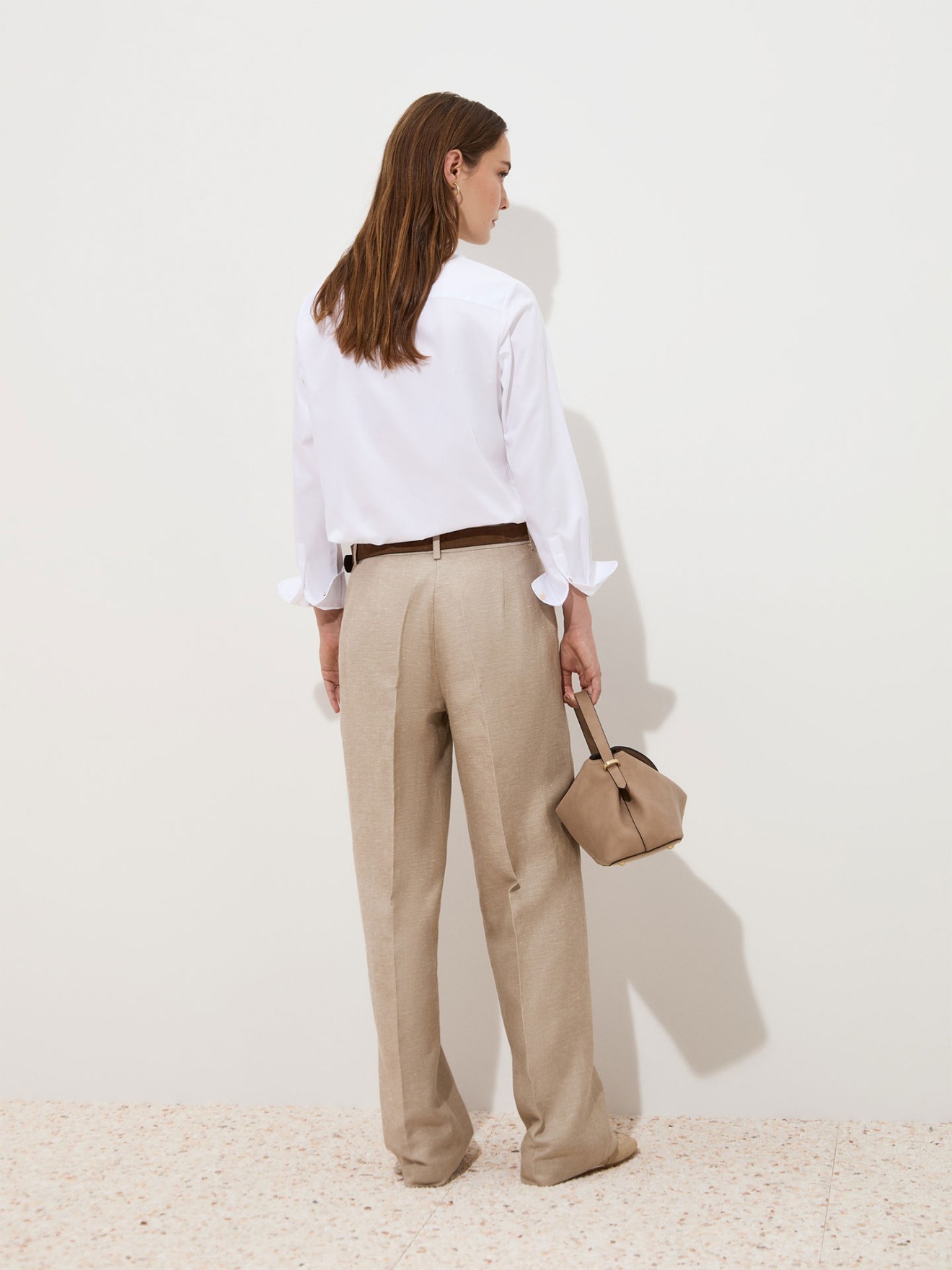 Calças Clássicas de Perna Direita