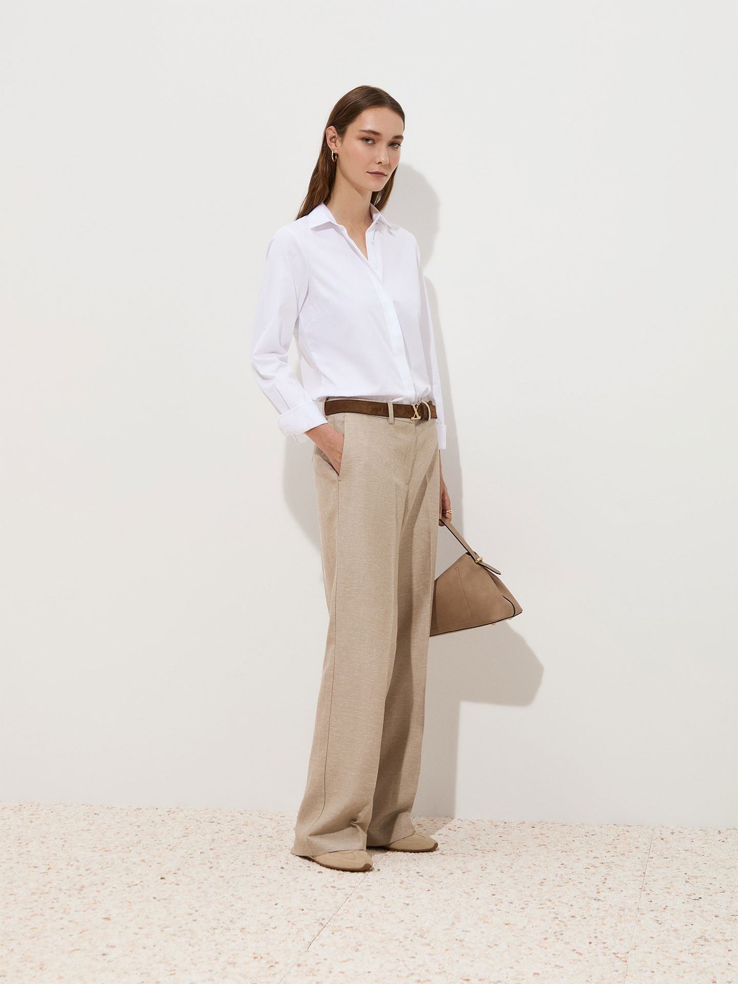 Calças Clássicas de Perna Direita