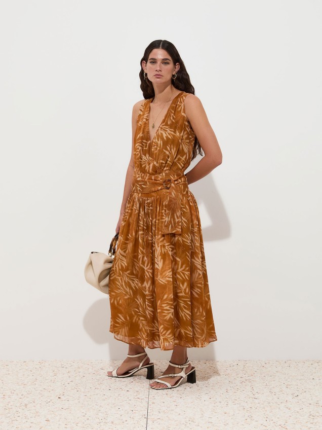 Vestido Midi Estampado