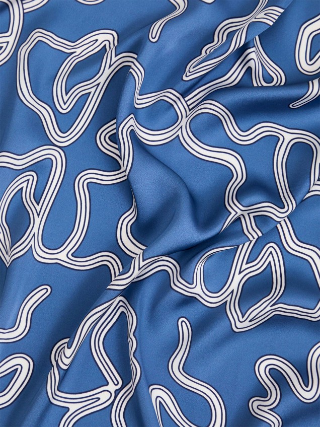 Lenço Quadrado com Estampado