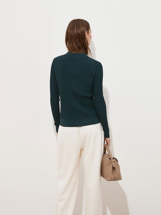 Casaco de Malha Canelada