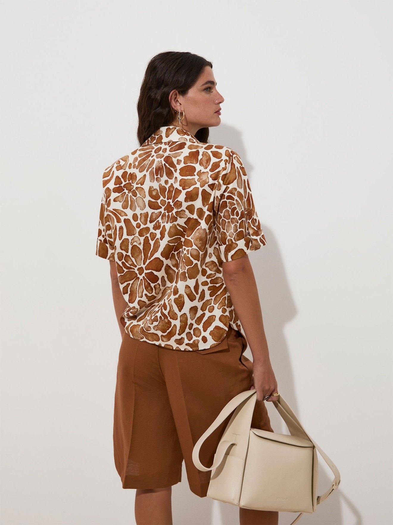 Camisa de Manga Curta com Estampado Floral