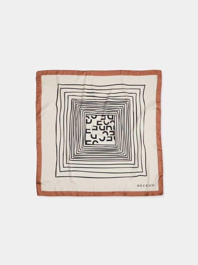 Lenço Quadrado com Estampado