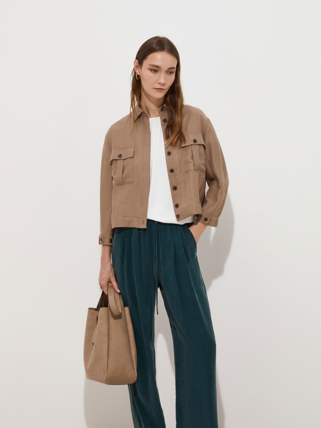 Sobrecamisa com Bolsos de Pala