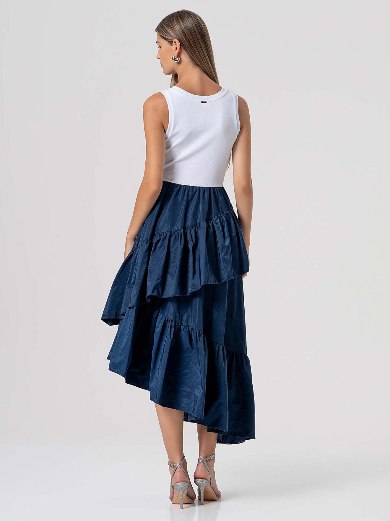 Vestido Midi Combinado