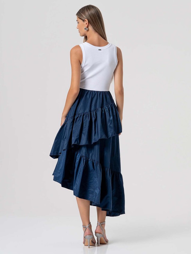 Vestido Midi Combinado