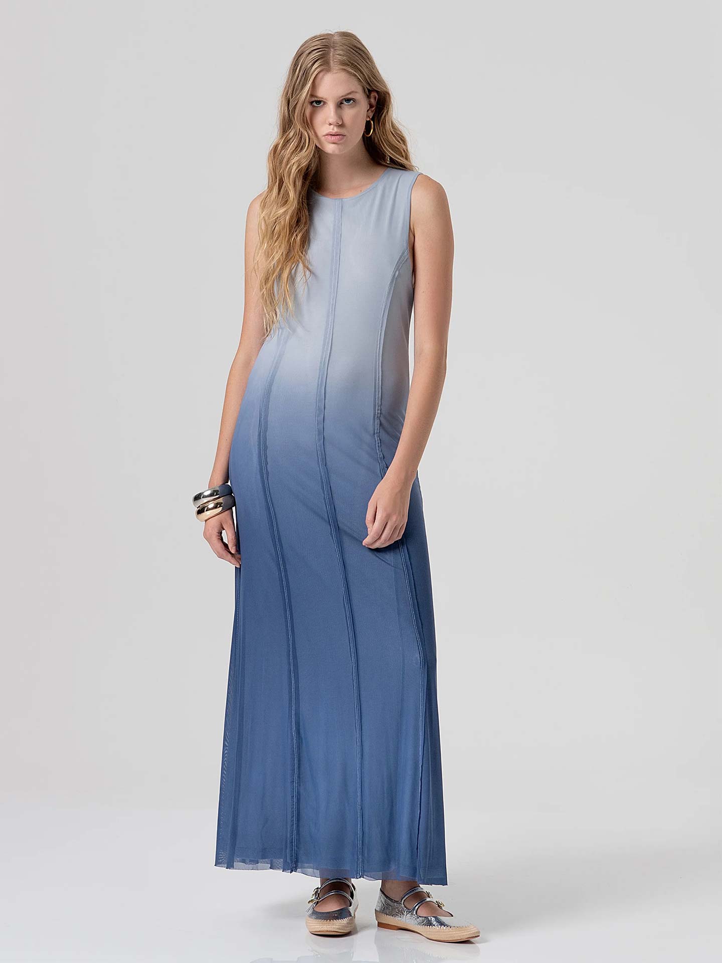 Vestido Comprido com Efeito Degradé