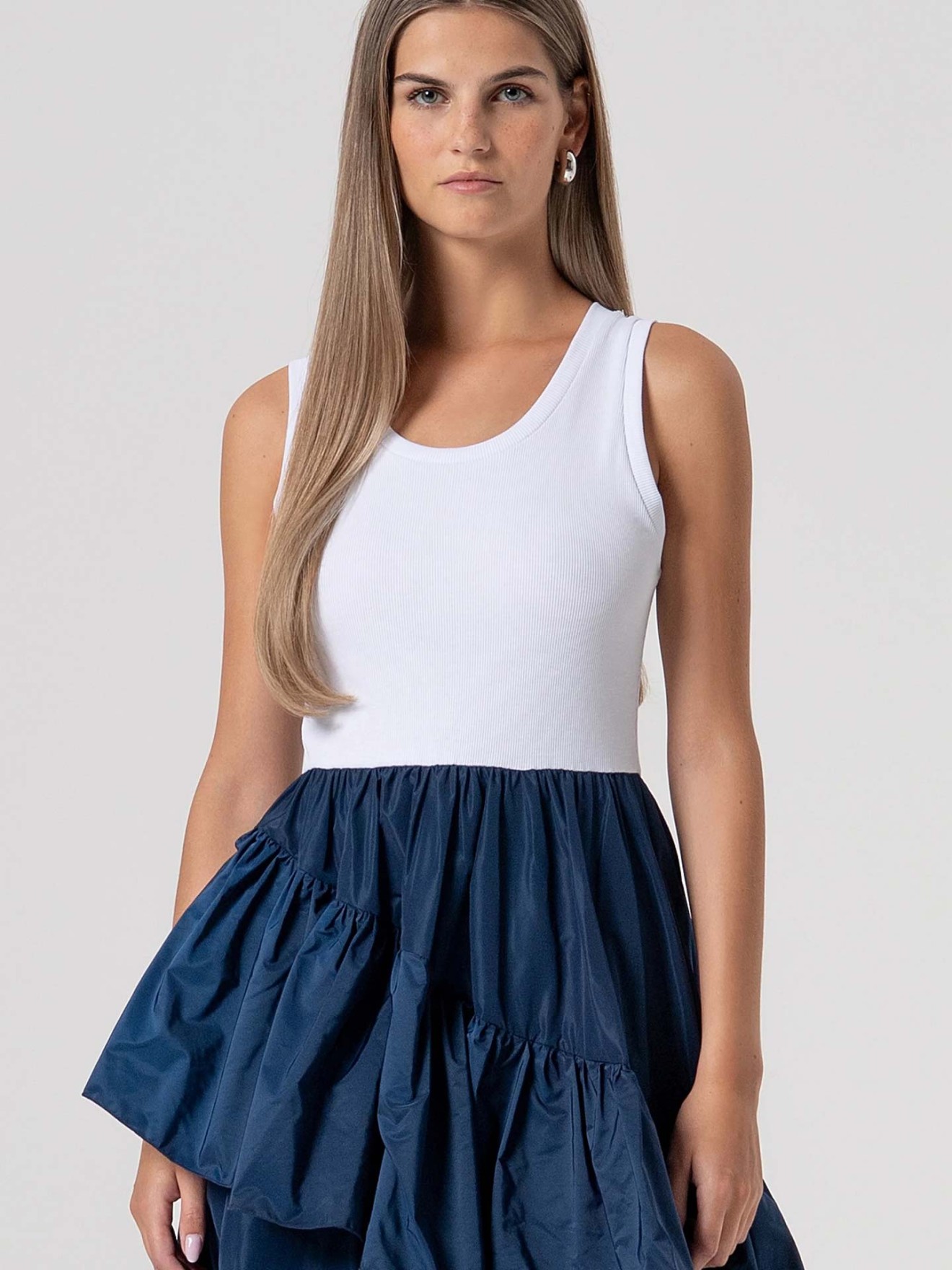 Vestido Midi Combinado