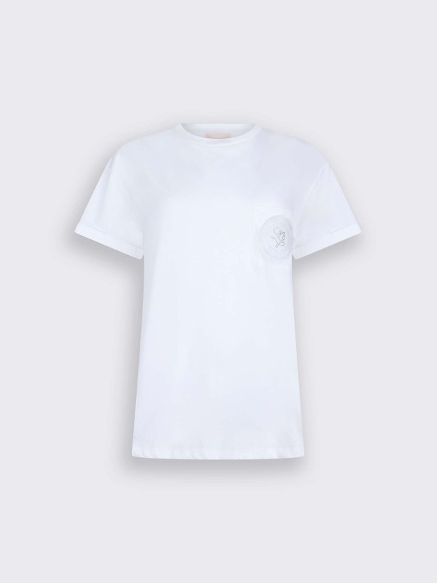 T-Shirt com Bolso e Log�tipo