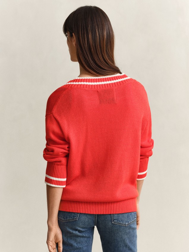 Camisola de Malha com Decote em V