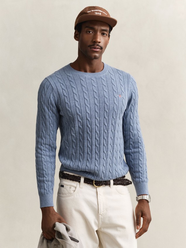 Camisola de Malha Entrançada