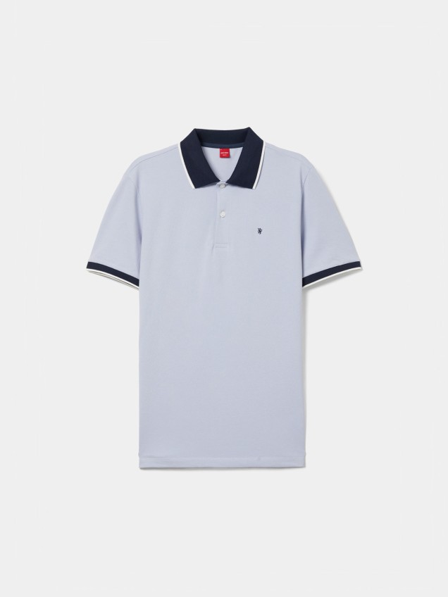 Polo com Gola Contrastante