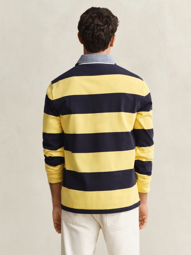 Polo de Manga Comprida às Riscas