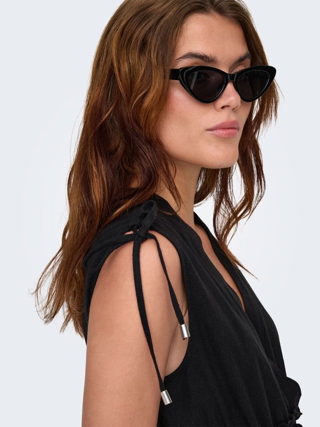Vestido Comprido com Decote em V