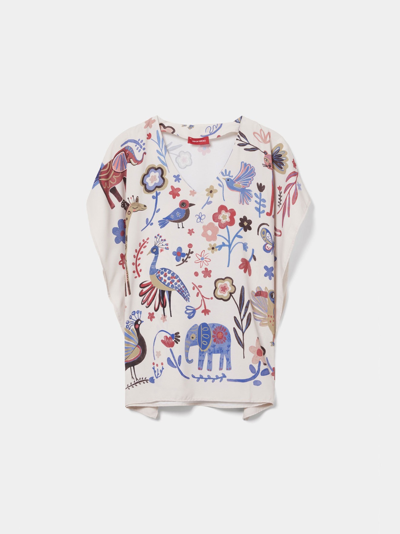 Blusa Poncho com Estampado