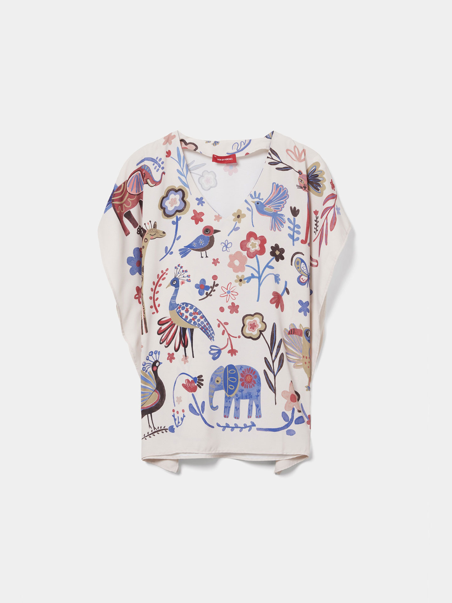 Blusa Poncho com Estampado