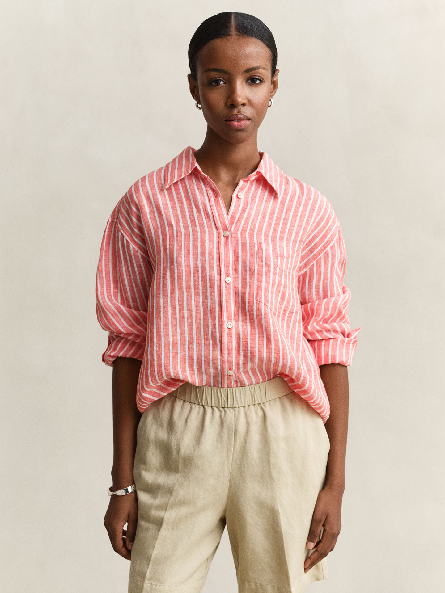 Camisa de Linho às Riscas