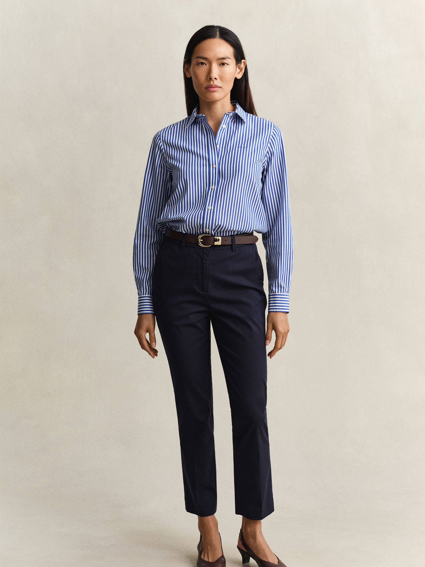 Camisa com Riscas Regular Fit