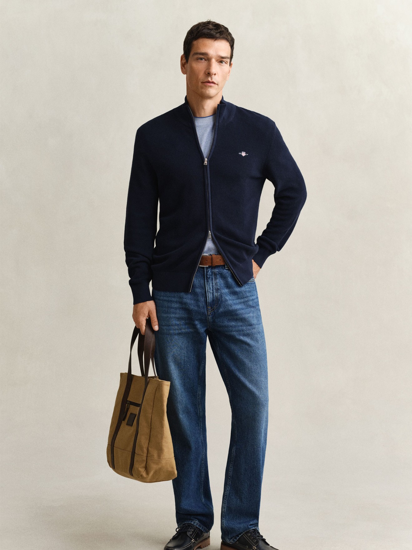 Casaco de Malha com Fecho de Correr