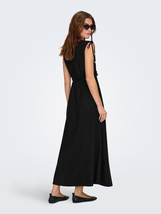 Vestido Comprido com Decote em V
