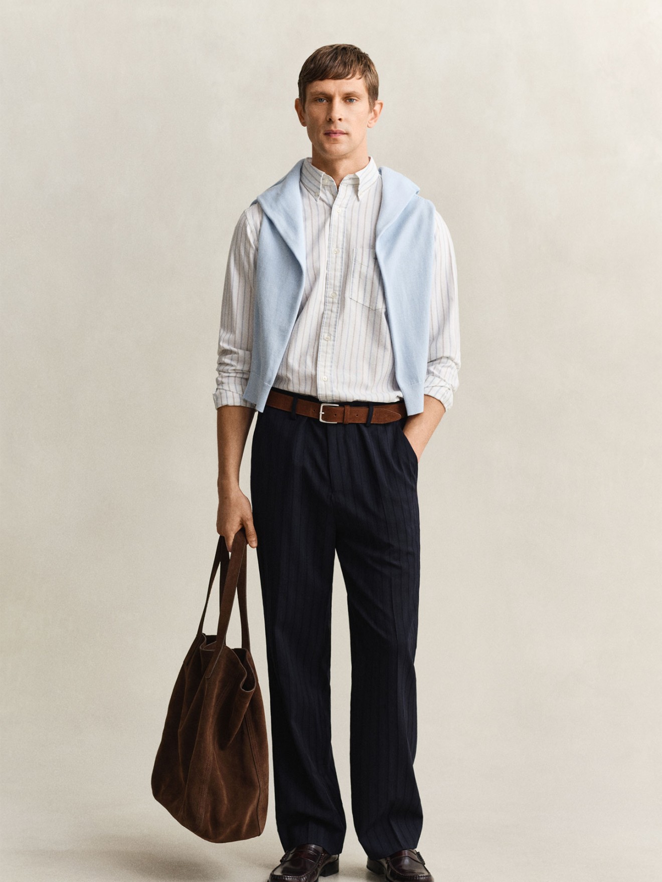 Camisa às Riscas Regular Fit