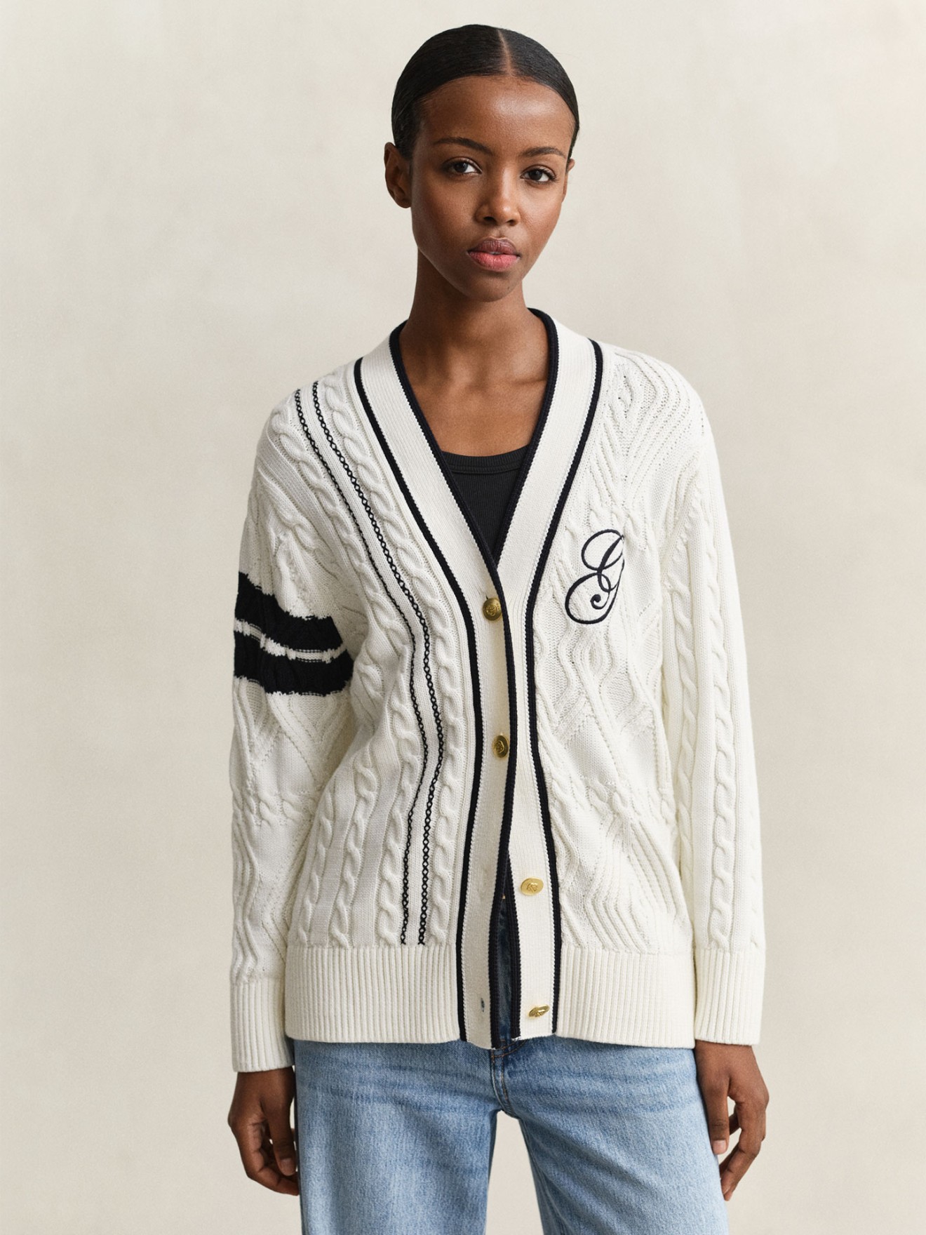 Casaco de Malha com Decote em V