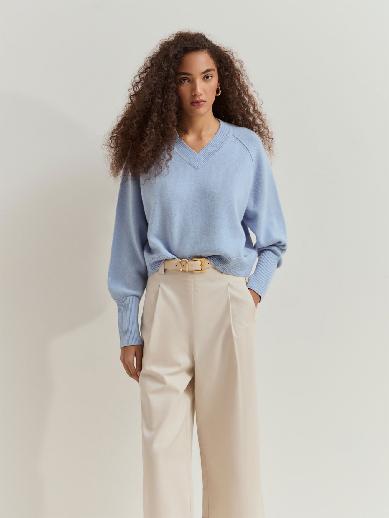 Camisola de Malha com Decote em V