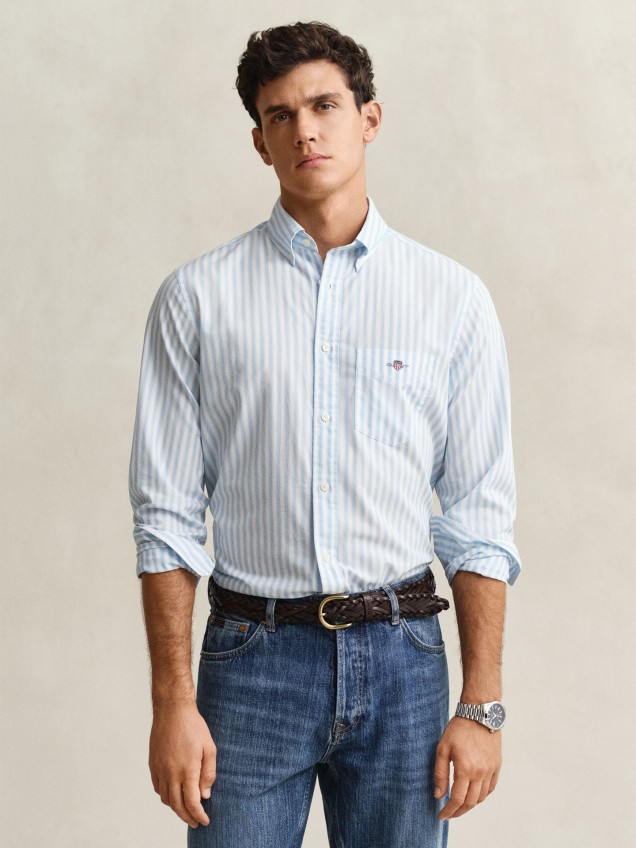 Camisa às Riscas Regular Fit