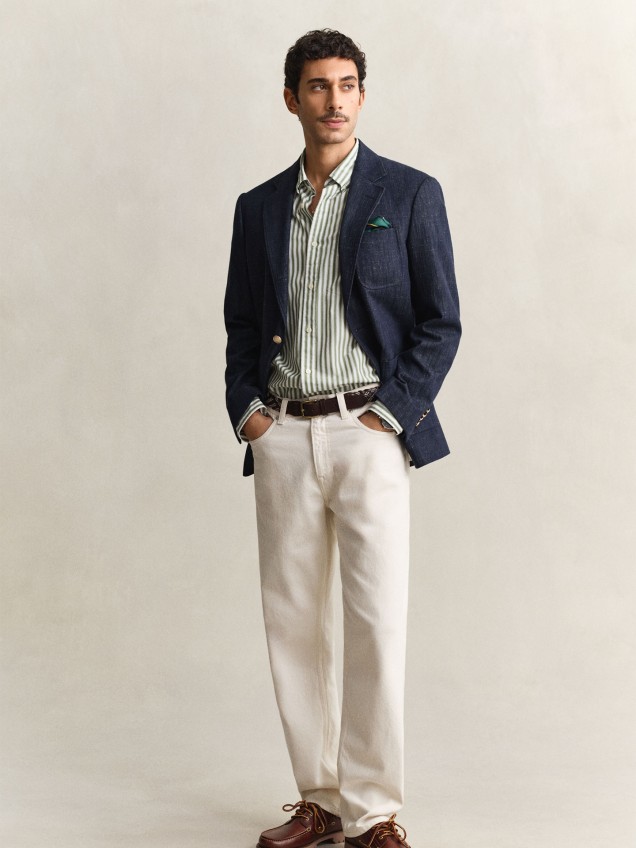 Camisa às Riscas Regular Fit