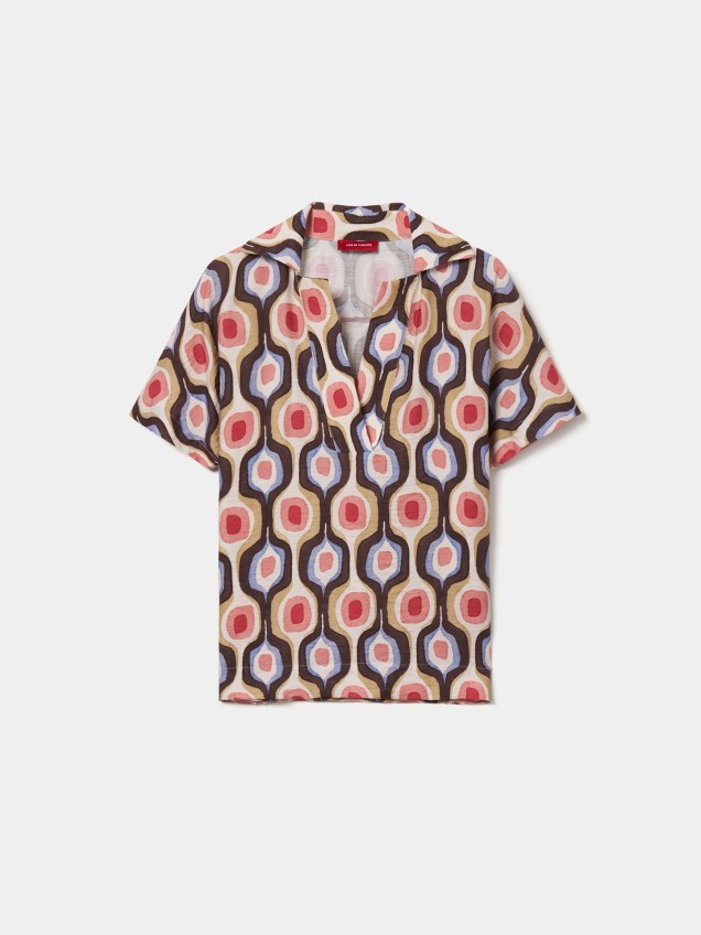 Blusa com Estampado Geométrico