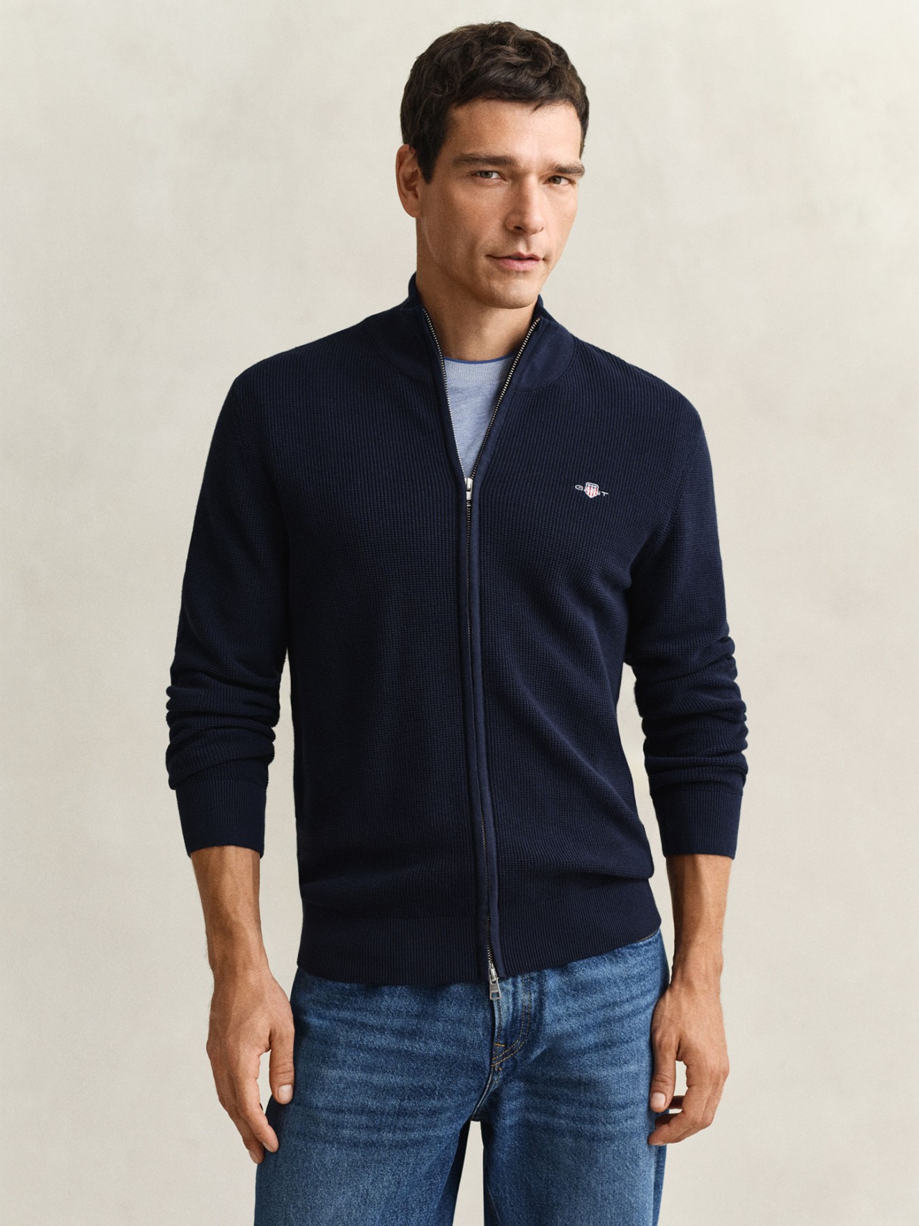 Casaco de Malha com Fecho de Correr