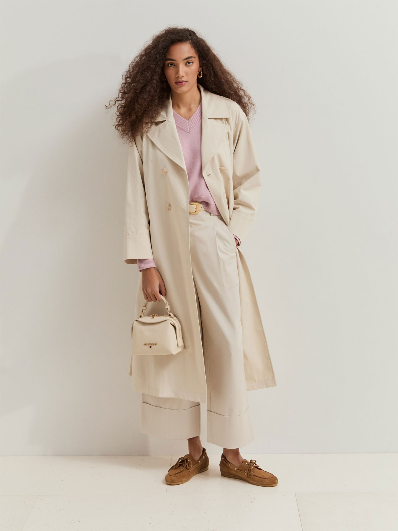 Gabardine Comprida de Trespasse com Cinto